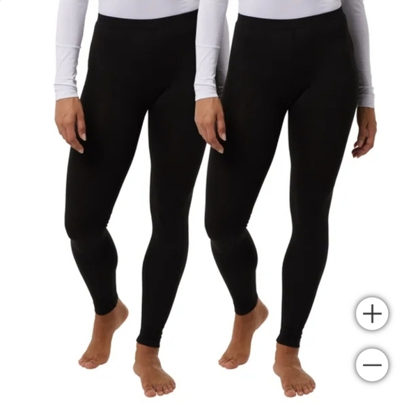 32 Degrees Pants - New 32 Degrees Heat Womens Black Thermal Base Layer Pants 2-Pack Size Small